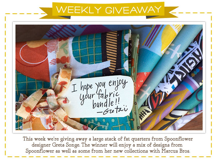 Greta Songe Fat Quarter Giveaway