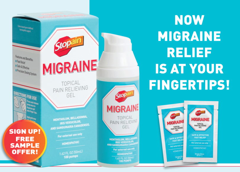 Stopain Migraine Free Sample Offer